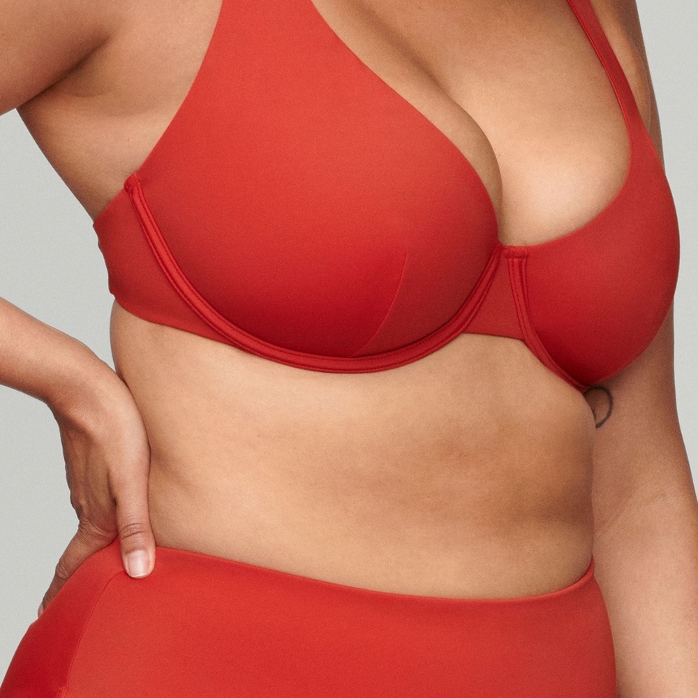 NWT CUUP Bikini Set in Lava Red